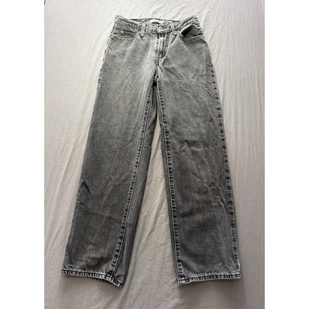 Levi's Women’s Baggy Straight Mid Rise Medium Wash Gray Denim 5-Pocket Jeans
